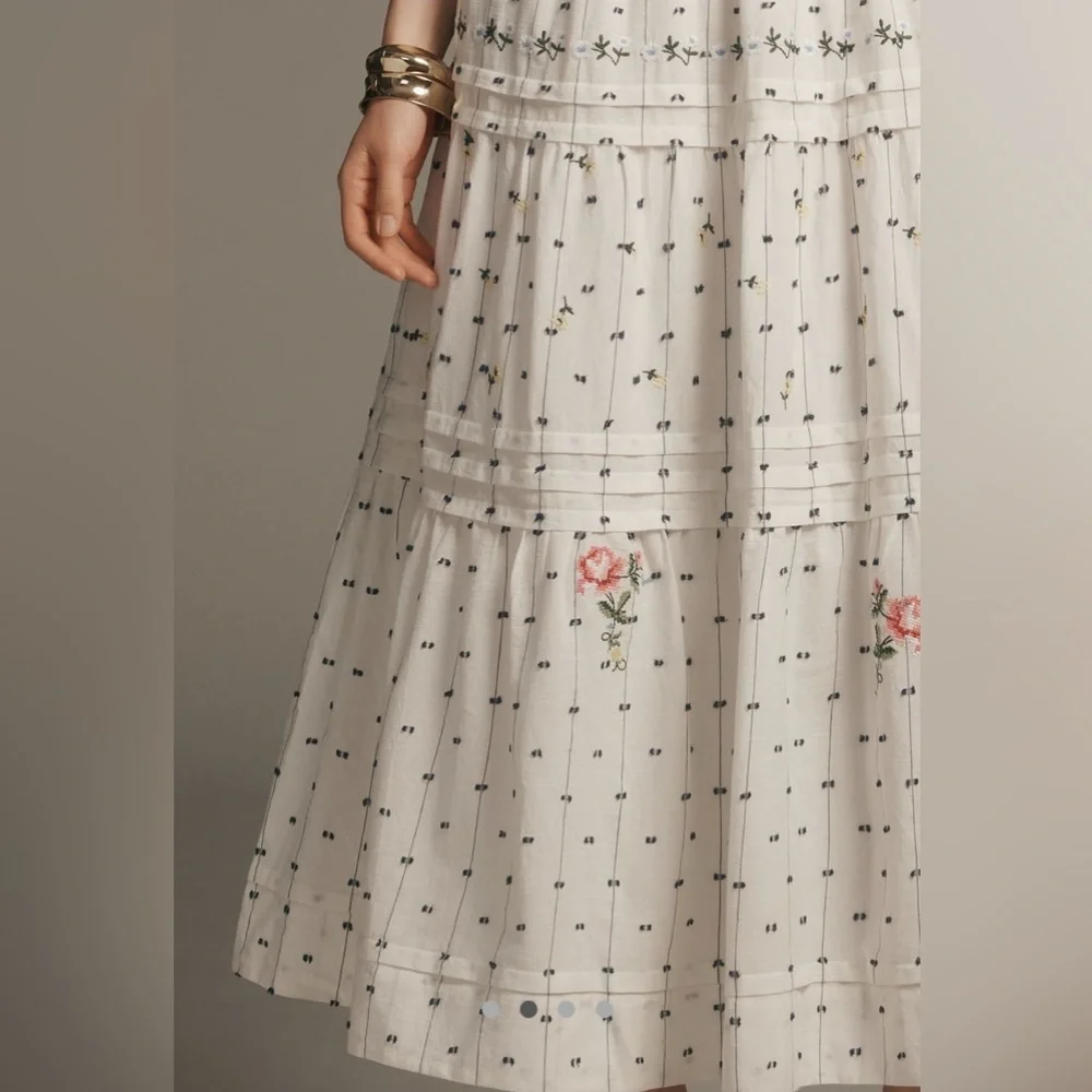 NWT The Somerset Emobroidered Dobby Maxi Dress - Picture 4 of 4